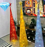 ARBOLITO PIRAMIDE NAVIDEÑO CON LUCES LED