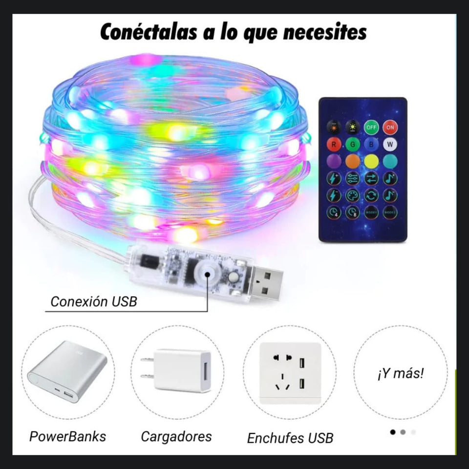 LUCES DE NAVIDAD RGB A PRUEBA DE AGUA